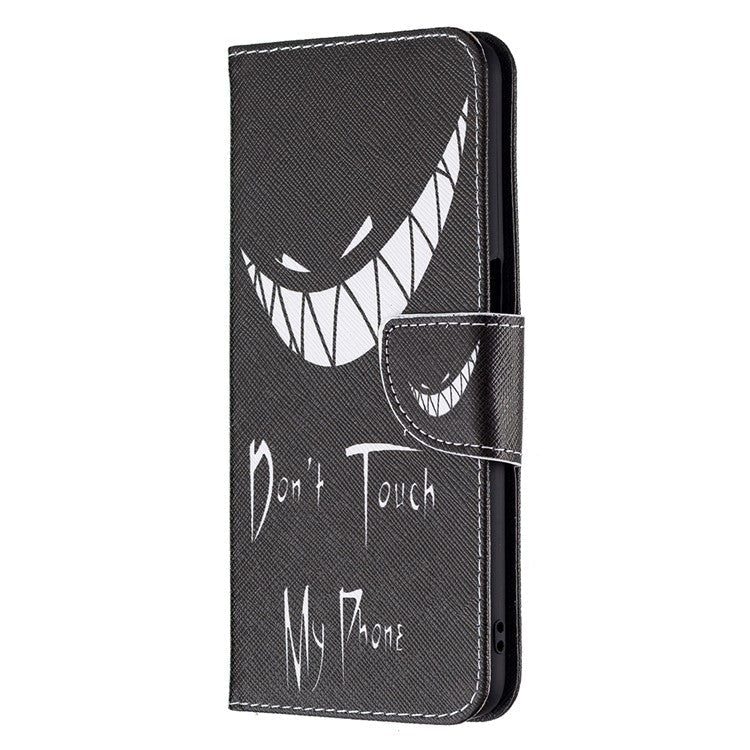 Pattern Printing Good Hand -Hold Feeling Leather Wallet Stand Case for Oppo A74 5G/A93 5G/A54 5G - Snicker