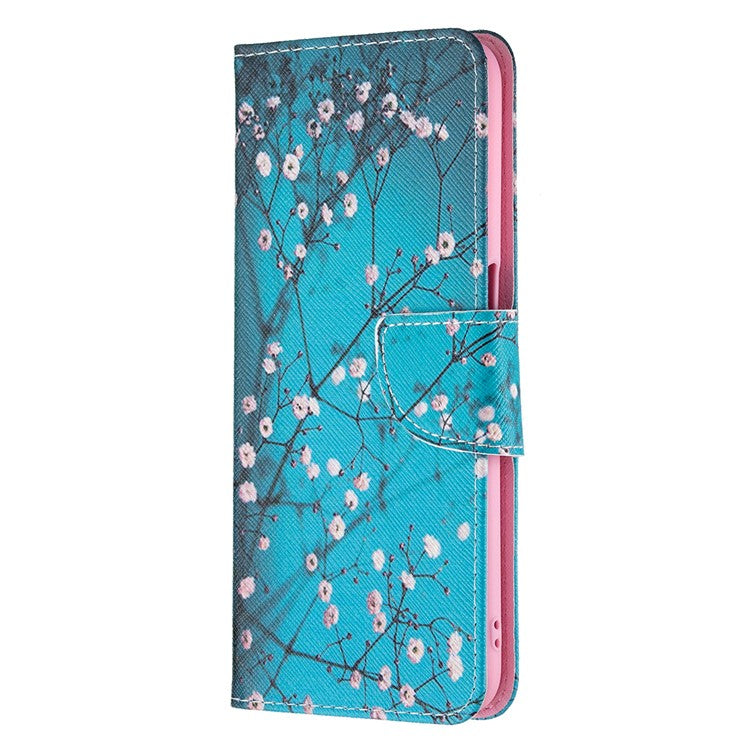 Wallet Design Drop-Resistant Pattern Printing Magnetic Leather Case with Adjustable Stand for Oppo A54 4G / A54s / A16 / A16s / A55 5G - Wintersweet