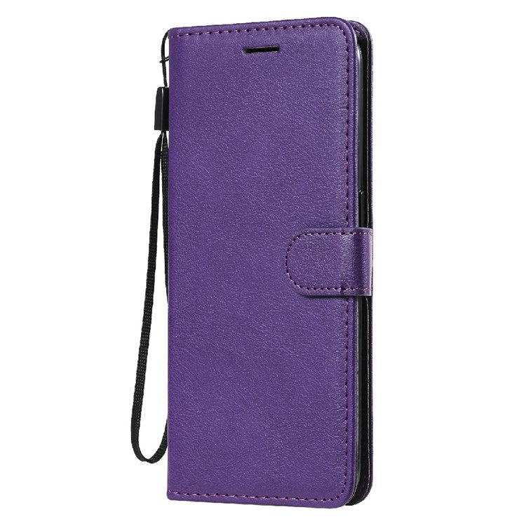 Shock-Absorbed KT Leather Series-2 Wallet Design Leather Stand Phone Casing with Handy Strap for Oppo Reno5 4G/Reno5 5G/Reno5 K/Find X3 Lite - Purple