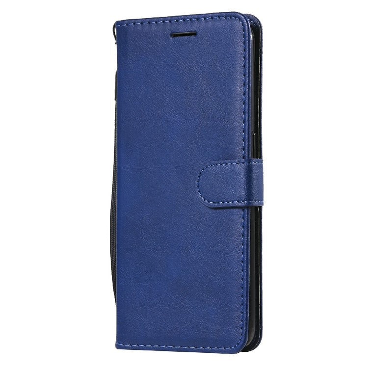 Shock-Absorbed KT Leather Series-2 Wallet Design Leather Stand Phone Casing with Handy Strap for Oppo Reno5 4G/Reno5 5G/Reno5 K/Find X3 Lite - Blue