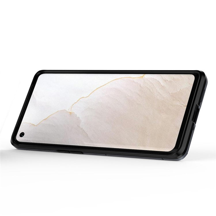 Drop Protection Ring Kickstand Hard PC + TPU Frame Cover Case for Realme GT Explorer Master - Blue