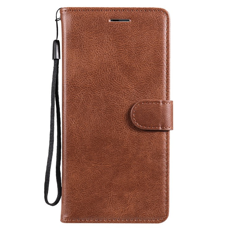 KT Leather Series-2 Shockproof Folio Flip PU Leather Wallet Case with Stand and Strap for Oppo A55 5G / A54 4G / A16 4G / Realme V11 5G - Brown