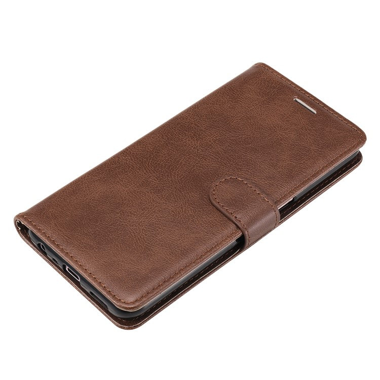 KT Leather Series-2 Shockproof Folio Flip PU Leather Wallet Case with Stand and Strap for Oppo A55 5G / A54 4G / A16 4G / Realme V11 5G - Brown