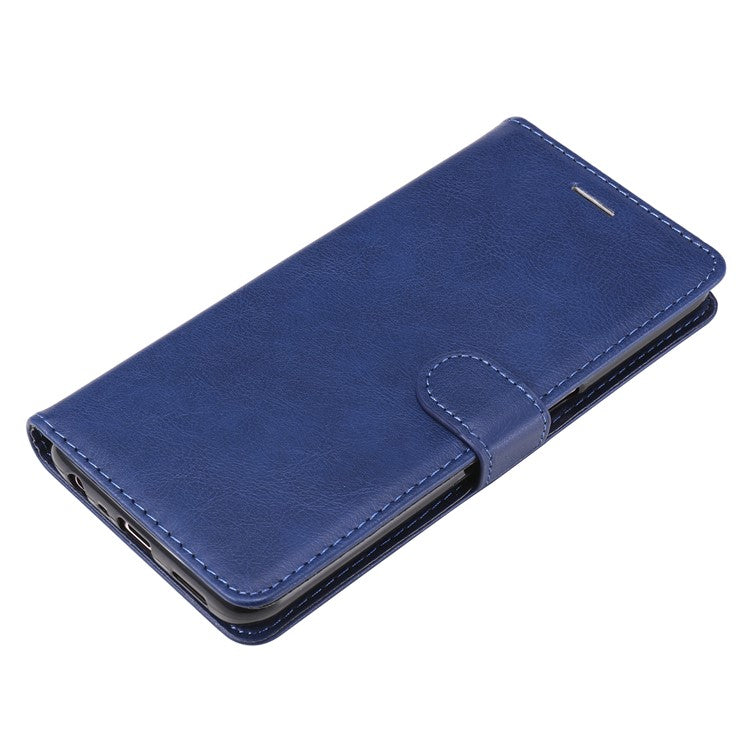 KT Leather Series-2 Shockproof Folio Flip PU Leather Wallet Case with Stand and Strap for Oppo A55 5G / A54 4G / A16 4G / Realme V11 5G - Blue