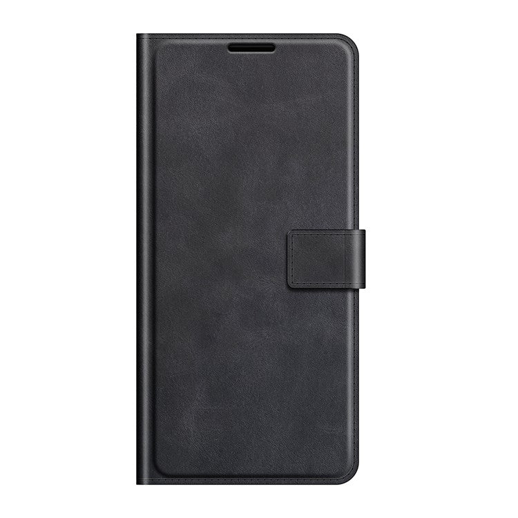 Anti-Scratch Well-Protected PU Leather TPU Wallet Stand Flip Phone Cover Case for Realme GT Neo2 5G/GT2/GT Neo 3T 5G - Black