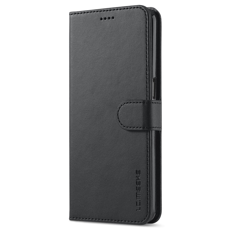 LC.IMEEKE PU Leather Wallet Stand Folio Flip Protective Phone Case Cover for Oppo A16/A54s/A16s/A56 5G - Black