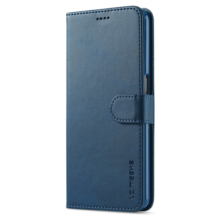 LC.IMEEKE PU Leather Wallet Stand Folio Flip Protective Phone Case Cover for Oppo A16/A54s/A16s/A56 5G - Blue