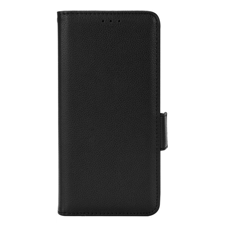 PU Leather + TPU Phone Case Stand Wallet Function Litchi Texture Shell for Oppo Reno5 4G/5G/Reno5 K/Find X3 Lite - Black