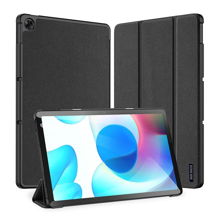 DUX DUCIS DOMO Series Tri-fold Stand PU Leather Protective Tablet Case Cover for Realme Pad 10.4
