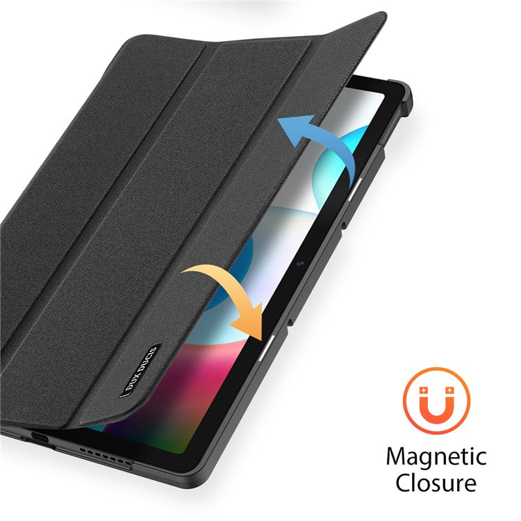 DUX DUCIS DOMO Series Tri-fold Stand PU Leather Protective Tablet Case Cover for Realme Pad 10.4