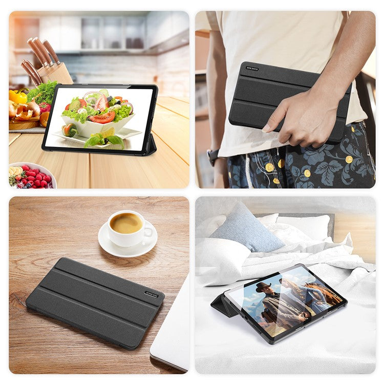 DUX DUCIS DOMO Series Tri-fold Stand PU Leather Protective Tablet Case Cover for Realme Pad 10.4