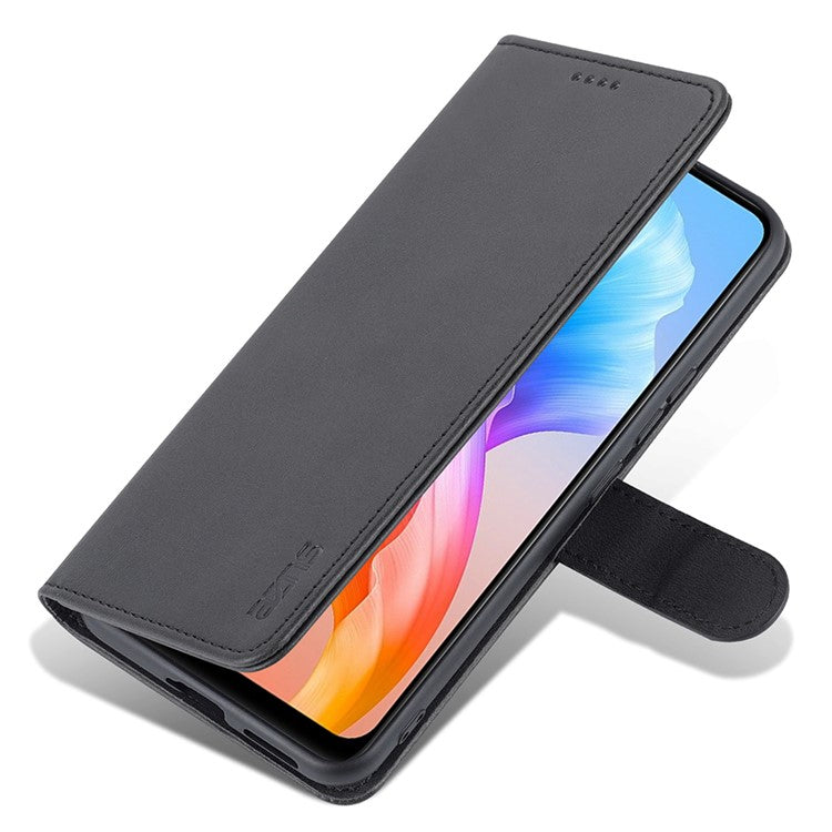 AZNS Full Body Protection PU Leather Wallet Stand Protective Phone Case Cover for vivo S10e/V23e 4G - Black