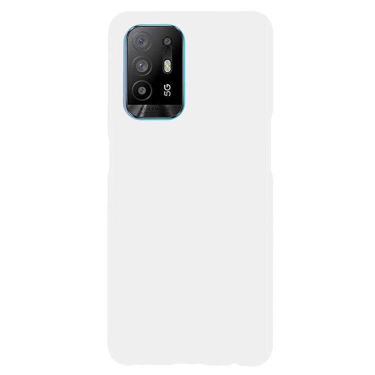 Rubberized Light Slim Mobile Phone Cover Anti-scratch Drop-proof Hard PC Case for Oppo Reno5 Z - White