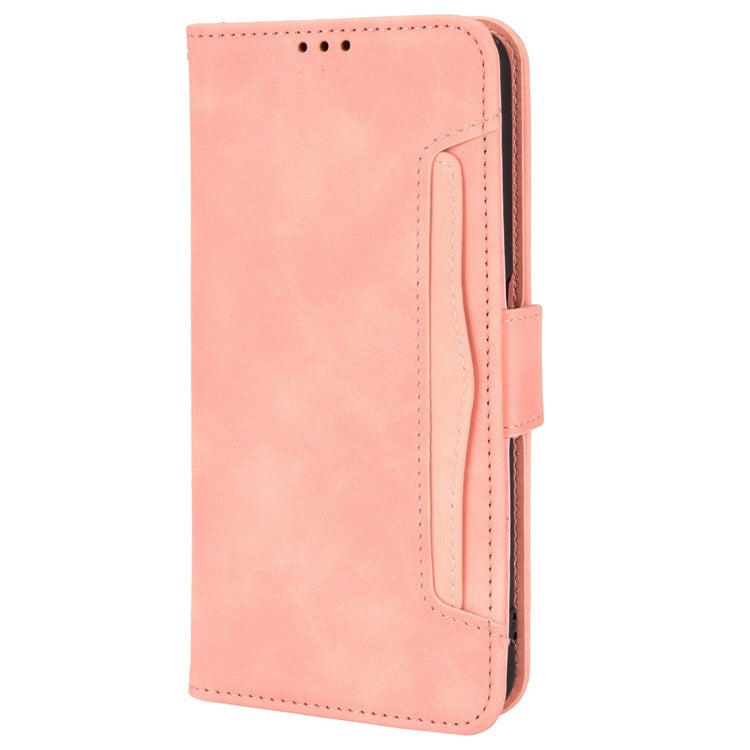 For Realme 9i/Oppo A36 4G/A76 4G, Multiple Card Slots PU Leather Cover Magnetic Clasp Wallet Stand Case - Pink