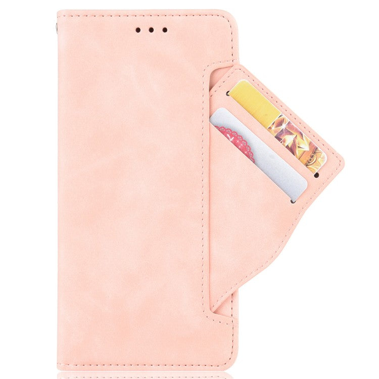 For Realme 9i/Oppo A36 4G/A76 4G, Multiple Card Slots PU Leather Cover Magnetic Clasp Wallet Stand Case - Pink