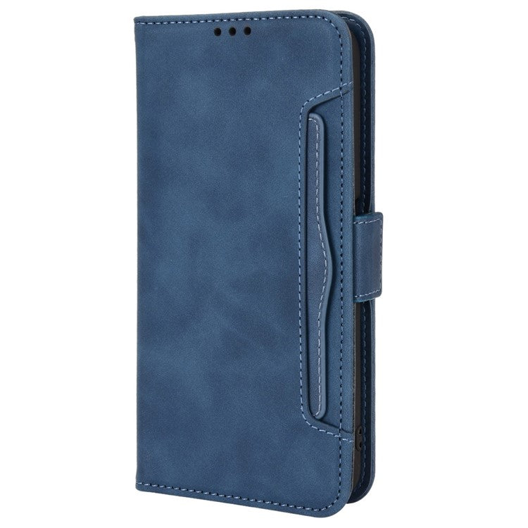 For Realme 9i/Oppo A36 4G/A76 4G, Multiple Card Slots PU Leather Cover Magnetic Clasp Wallet Stand Case - Blue