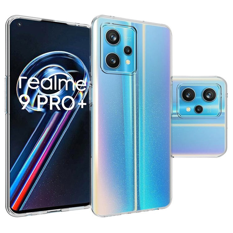 10Pcs/Pack Watermark Resistant Case for Realme 9 Pro+, Drop Protection Soft TPU Transparent Back Cover