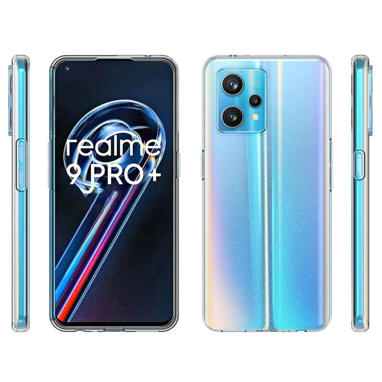10Pcs/Pack Watermark Resistant Case for Realme 9 Pro+, Drop Protection Soft TPU Transparent Back Cover