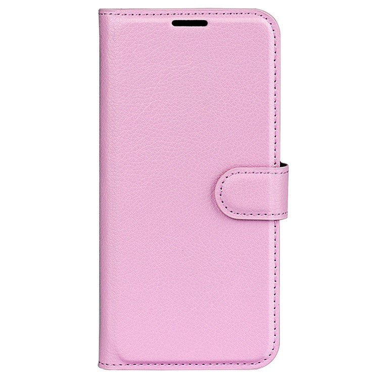 PU Leather Smartphone Cover Bag for Oppo Find X5, Wallet Anti-scratch Litchi Texture Phone Stand Function Dustproof Case - Pink