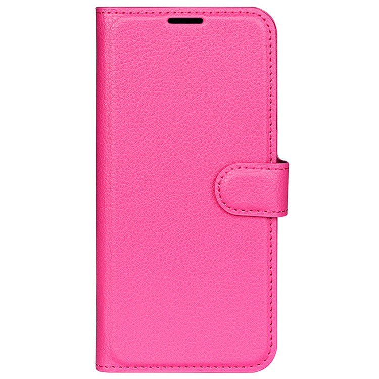 PU Leather Smartphone Cover Bag for Oppo Find X5, Wallet Anti-scratch Litchi Texture Phone Stand Function Dustproof Case - Rose