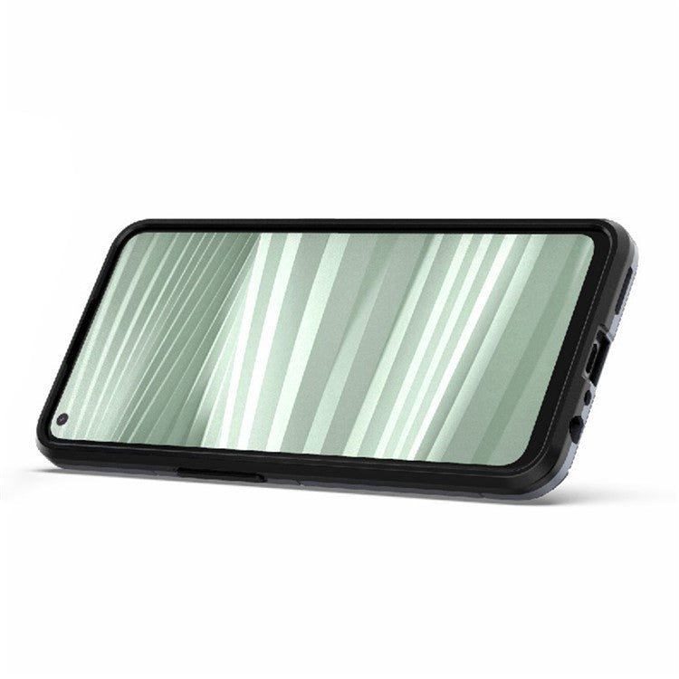 For Realme 9 Pro+ Soft TPU + Hard PC Heavy Duty Shockproof Hybrid Case with Ring Kickstand - Blue