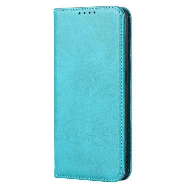 Textured PU Leather Wallet Case for Oppo A55s 5G, Magnetic Auto-absorbed Adjustable Phone Cover - Sky Blue