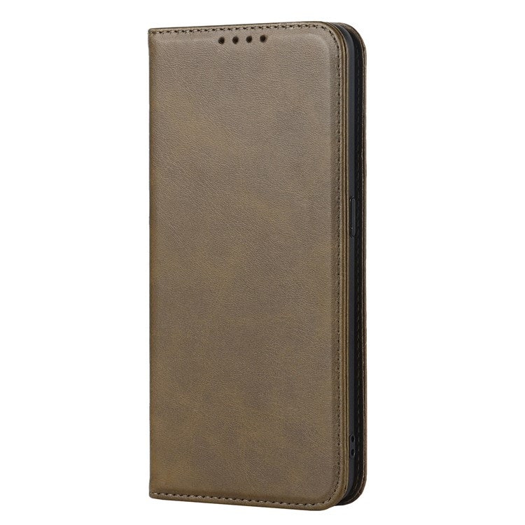 Textured PU Leather Wallet Case for Oppo A55s 5G, Magnetic Auto-absorbed Adjustable Phone Cover - Dark Green