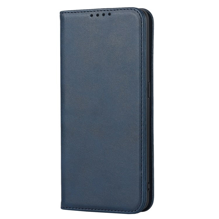 Textured PU Leather Wallet Case for Oppo A55s 5G, Magnetic Auto-absorbed Adjustable Phone Cover - Dark Blue