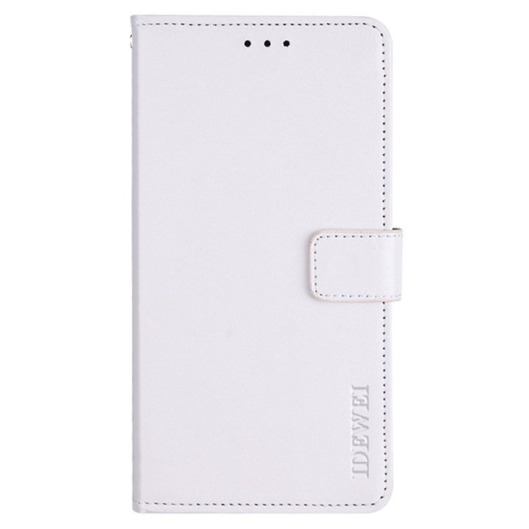 IDEWEI for Realme 9 Pro+ PU Leather + TPU Anti-scratch Protection Folio Flip Crazy Horse Texture Stand Phone Shell with Wallet - White