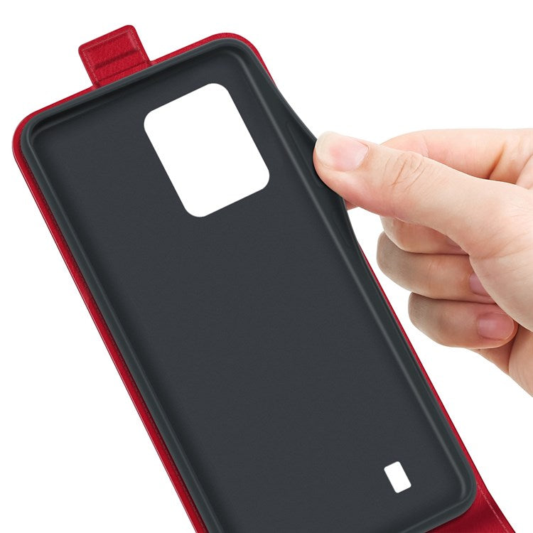 Vertical Flip Leather Cover for Realme C31 4G, Crazy Horse Texture Card Holder Protective Case - Red