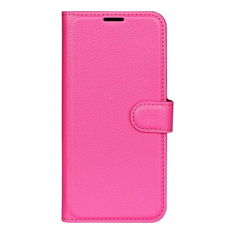 For Realme C31 4G Litchi Texture Stand Wallet Phone Cover PU Leather Case - Rose