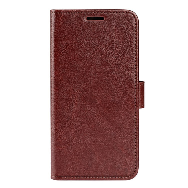 For Realme GT Neo3 Shockproof Crazy Horse Texture Case PU Leather Wallet Stand Protective Phone Cover - Brown