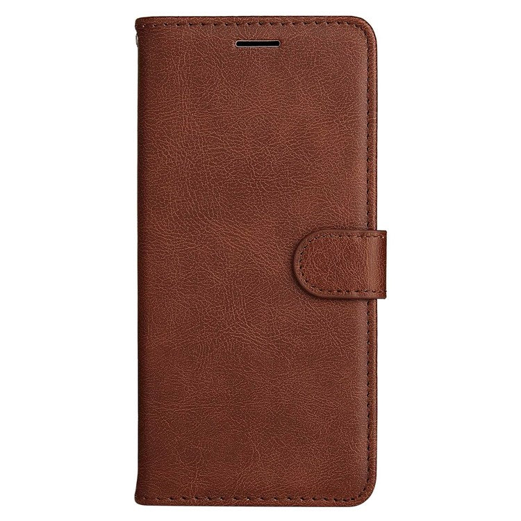 KT Leather Series-2 for Oppo Find X5 Pro PU Leather Detachable Wrist Strap Wallet Case Stand Feature Anti-Scratch Protective Phone Cover - Brown