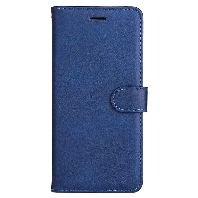 KT Leather Series-2 for Oppo Find X5 Pro PU Leather Detachable Wrist Strap Wallet Case Stand Feature Anti-Scratch Protective Phone Cover - Blue