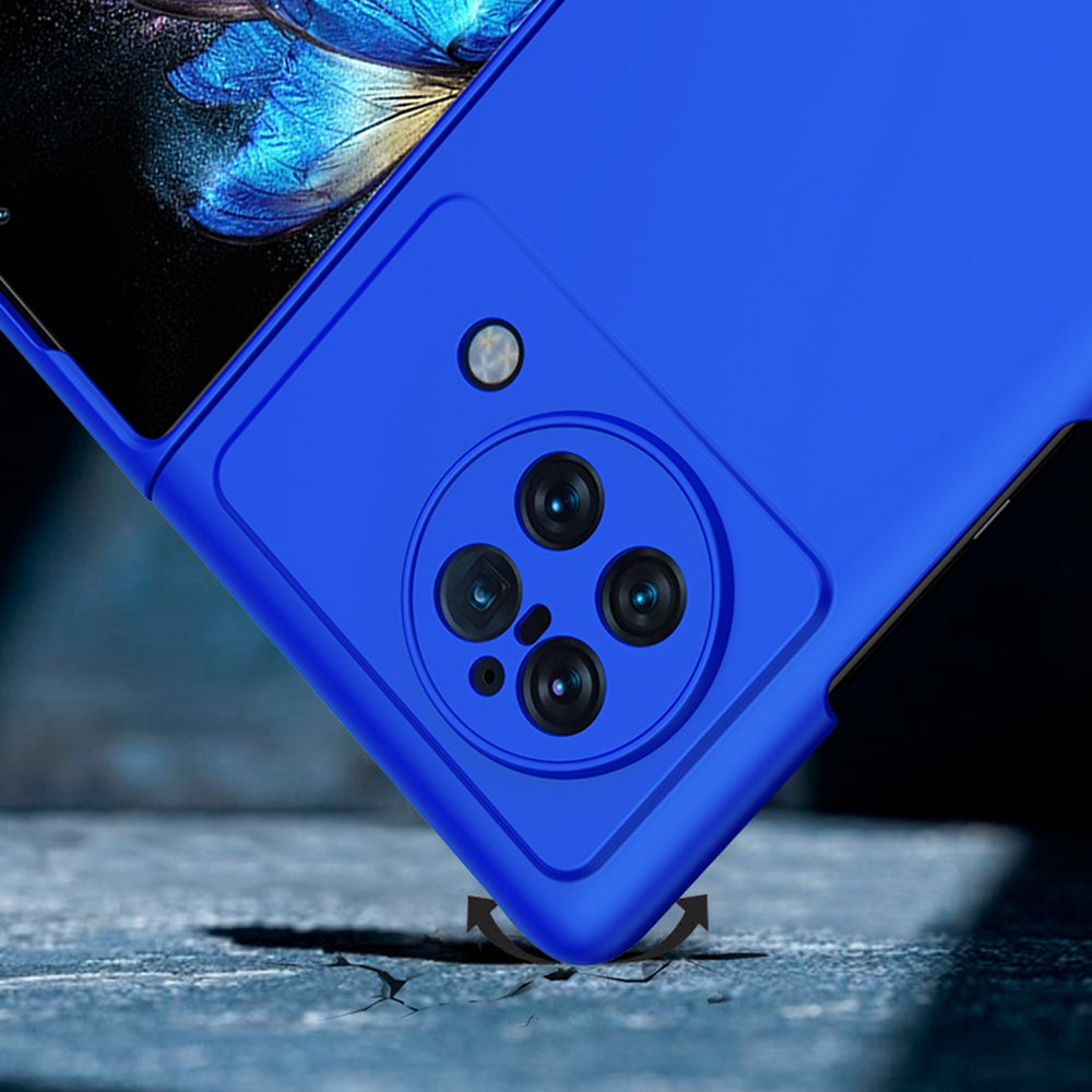 For vivo X Fold Matte Anti-Fingerprint Case Skin-touch Hard PC Ultra Thin Phone Cover with Rubberized Finish Coating Grip - White