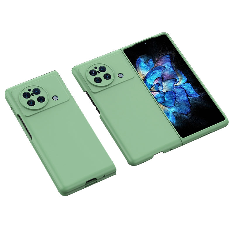 For vivo X Fold Matte Anti-Fingerprint Case Skin-touch Hard PC Ultra Thin Phone Cover with Rubberized Finish Coating Grip - Light Green