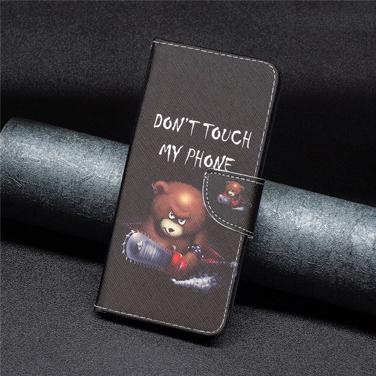 BF Pattern Printing Leather Series-1 for Realme C31, Foldable Stand Design Leather Phone Case with Wallet - Bear