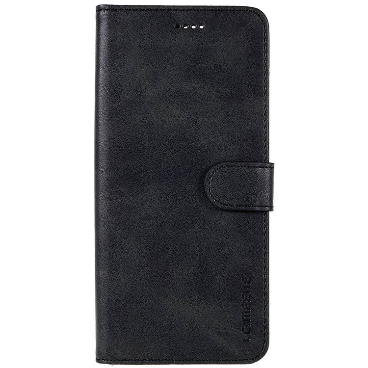 LC.IMEEKE For Realme C31 4G PU Leather Flip Folio Case Stand Shockproof TPU Inner Shell Wallet Phone Cover - Black