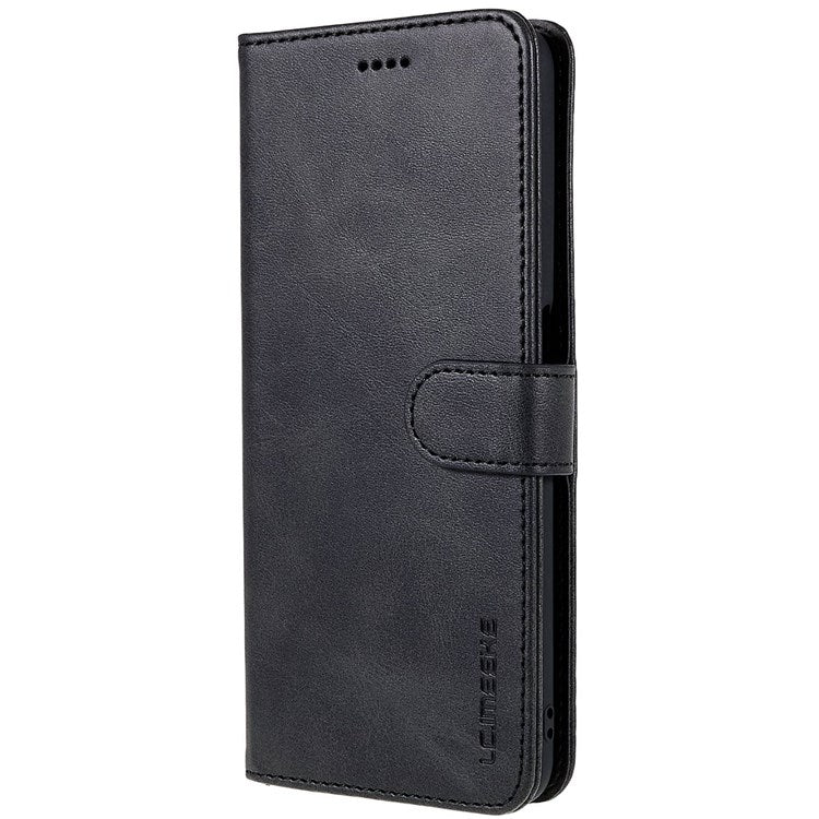 LC.IMEEKE For Realme C31 4G PU Leather Flip Folio Case Stand Shockproof TPU Inner Shell Wallet Phone Cover - Black