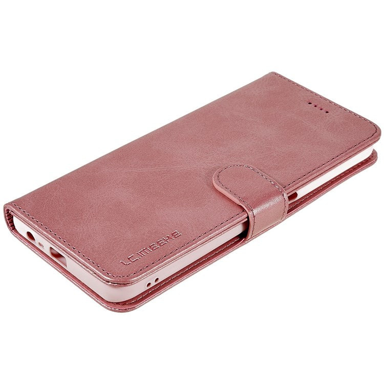LC.IMEEKE For Realme C31 4G PU Leather Flip Folio Case Stand Shockproof TPU Inner Shell Wallet Phone Cover - Pink