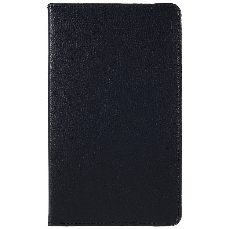 For Realme Pad Mini Wear-resistant Solid Color Leather Tablet Case 360-degree Rotating Protective Cover with Stand Support Horizontal/Vertical View - Black