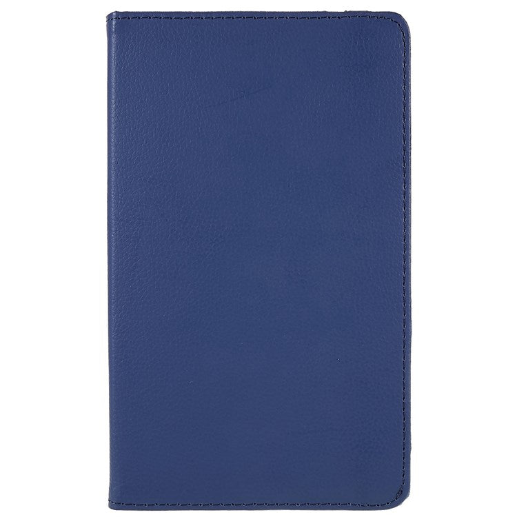 For Realme Pad Mini Wear-resistant Solid Color Leather Tablet Case 360-degree Rotating Protective Cover with Stand Support Horizontal/Vertical View - Dark Blue