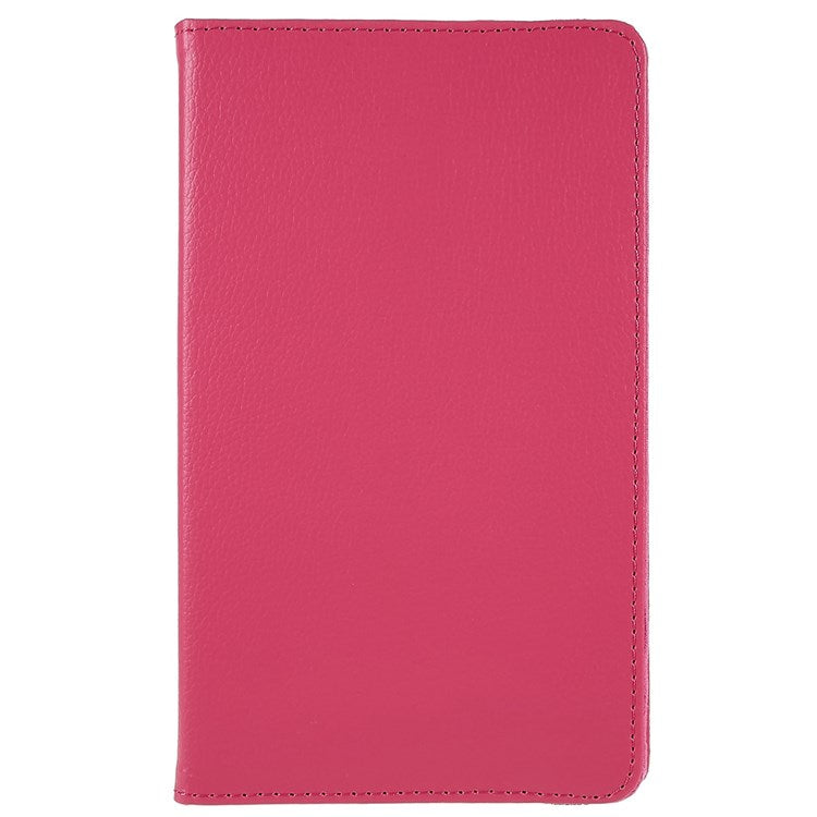 For Realme Pad Mini Wear-resistant Solid Color Leather Tablet Case 360-degree Rotating Protective Cover with Stand Support Horizontal/Vertical View - Rose