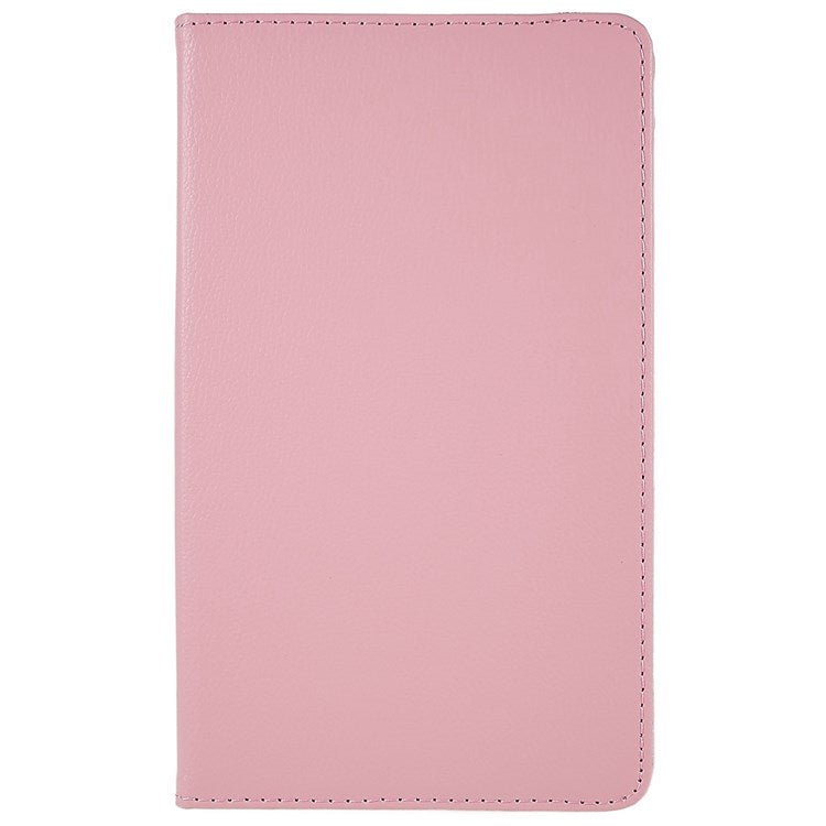 For Oppo Pad Mini Wear-resistant Solid Color Leather Tablet Case 360-degree Rotating Protective Cover with Stand Support Horizontal/Vertical View - Pink