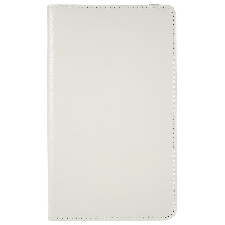 For Oppo Pad Mini Wear-resistant Solid Color Leather Tablet Case 360-degree Rotating Protective Cover with Stand Support Horizontal/Vertical View - White