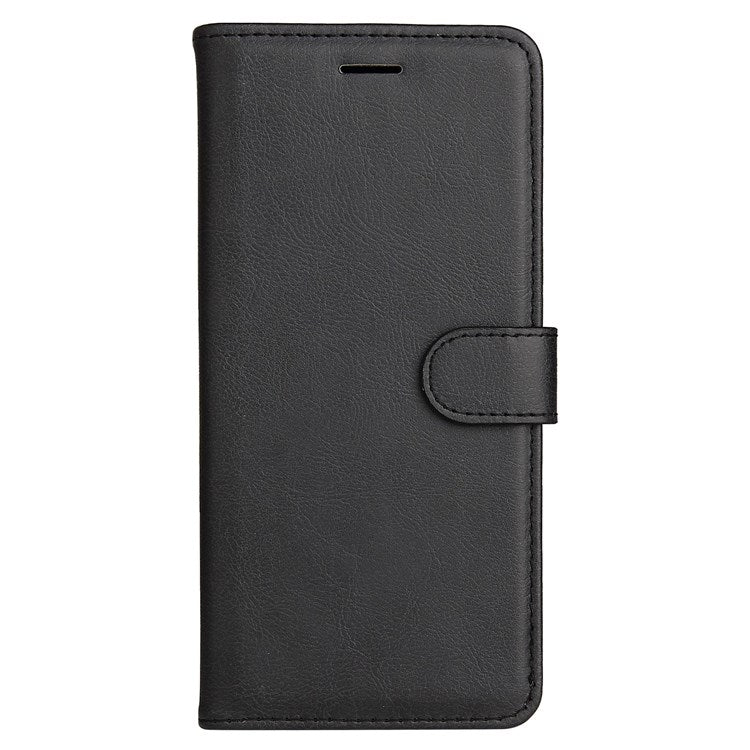 KT Leather Series-2 Leather Stand Phone Casing for Realme C31, Wallet Design Leather Phone Case with Handy Strap - Black