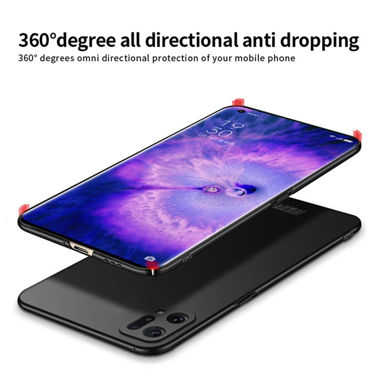 MOFI JK PC Series-1 Shield for Oppo Find X5 Matte Surface Anti-Slip Case Hard PC Guard from Scratch Phone Cover with Strap - Red
