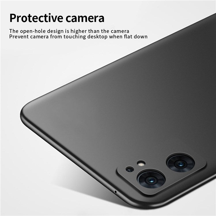MOFI JK PC Series-1 Shield for Oppo Reno7 SE 5G Phone Case Matte Finish Hard PC Shock Absorption Cover with Strap - Red