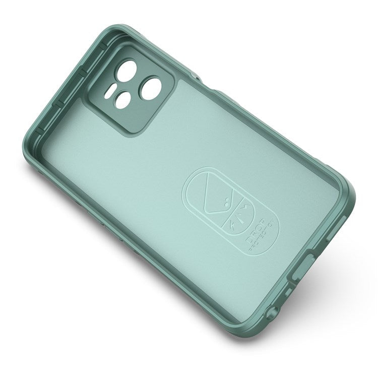 For Realme C35 Wear-resistant Anti-drop Soft TPU Anti-slip Edge Phone Cover Rugged Back Case - Green