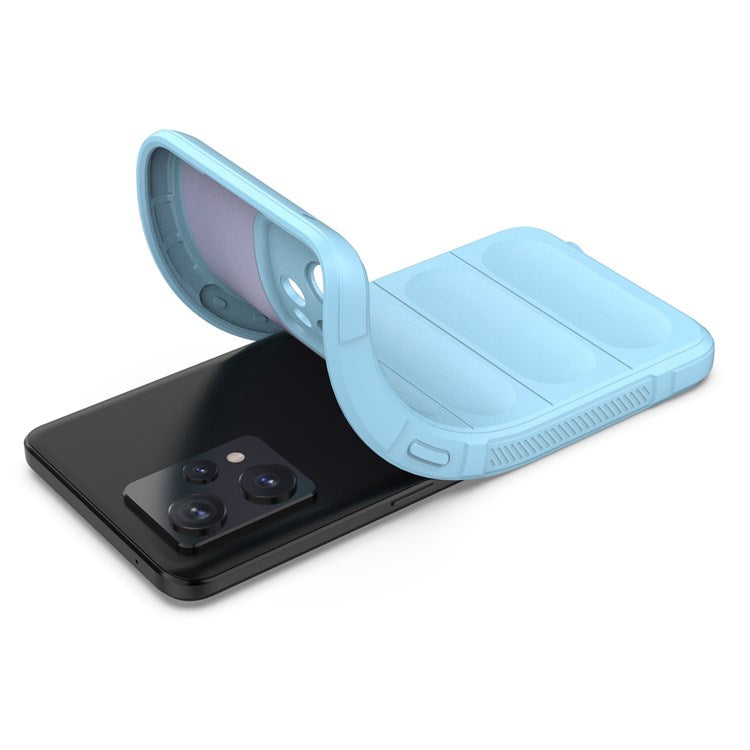 Soft TPU Case for Realme 9 Pro+ 5G Anti-drop Phone Protector Scratch Resistant Rugged Back Cover Phone Shell - Baby Blue